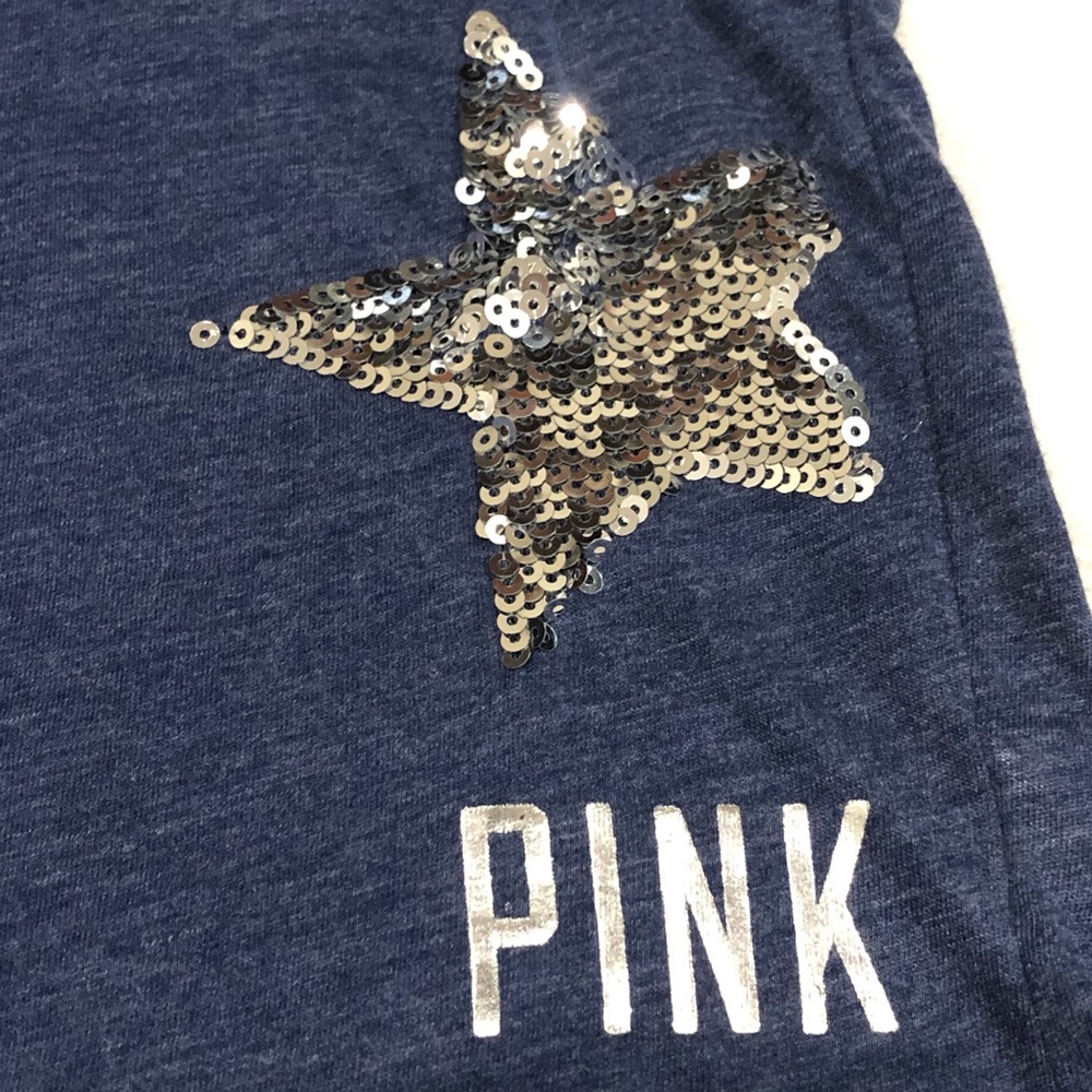 Pink Victoria’s Secret Star Sequin Crop Top Small - Picture 4 of 6